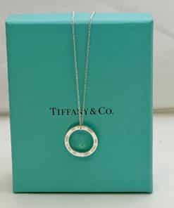 TIFFANY CO 1837 Circle Pendant Necklace in Sterling Silver