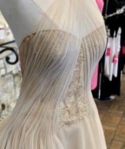 VERA WANG Tulle Gown in Gold Nude 1