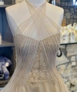 VERA WANG Tulle Gown in Gold Nude 6