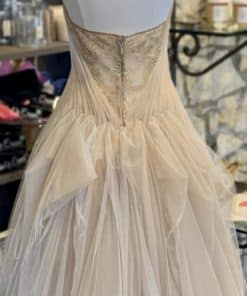 VERA WANG Tulle Gown in Gold Nude 8