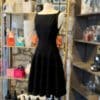 ALAIA Fit and Flare Knit Dress in Black 40