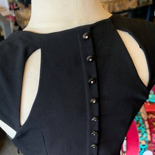 BLUMARINE Crystal Bow Midi Dress in Black 2