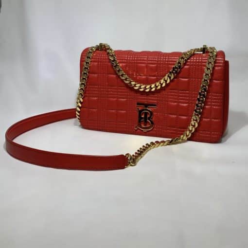 BURBERRY Lola Small Crossbody in Red