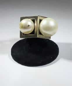 CHANEL Double Pearl Cocktail Ring 4