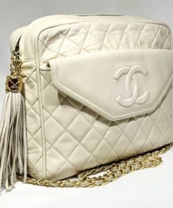 Chanel Silver Quilted Lambskin Envelope Camera Bag Mini Q6BIIP1IV9000
