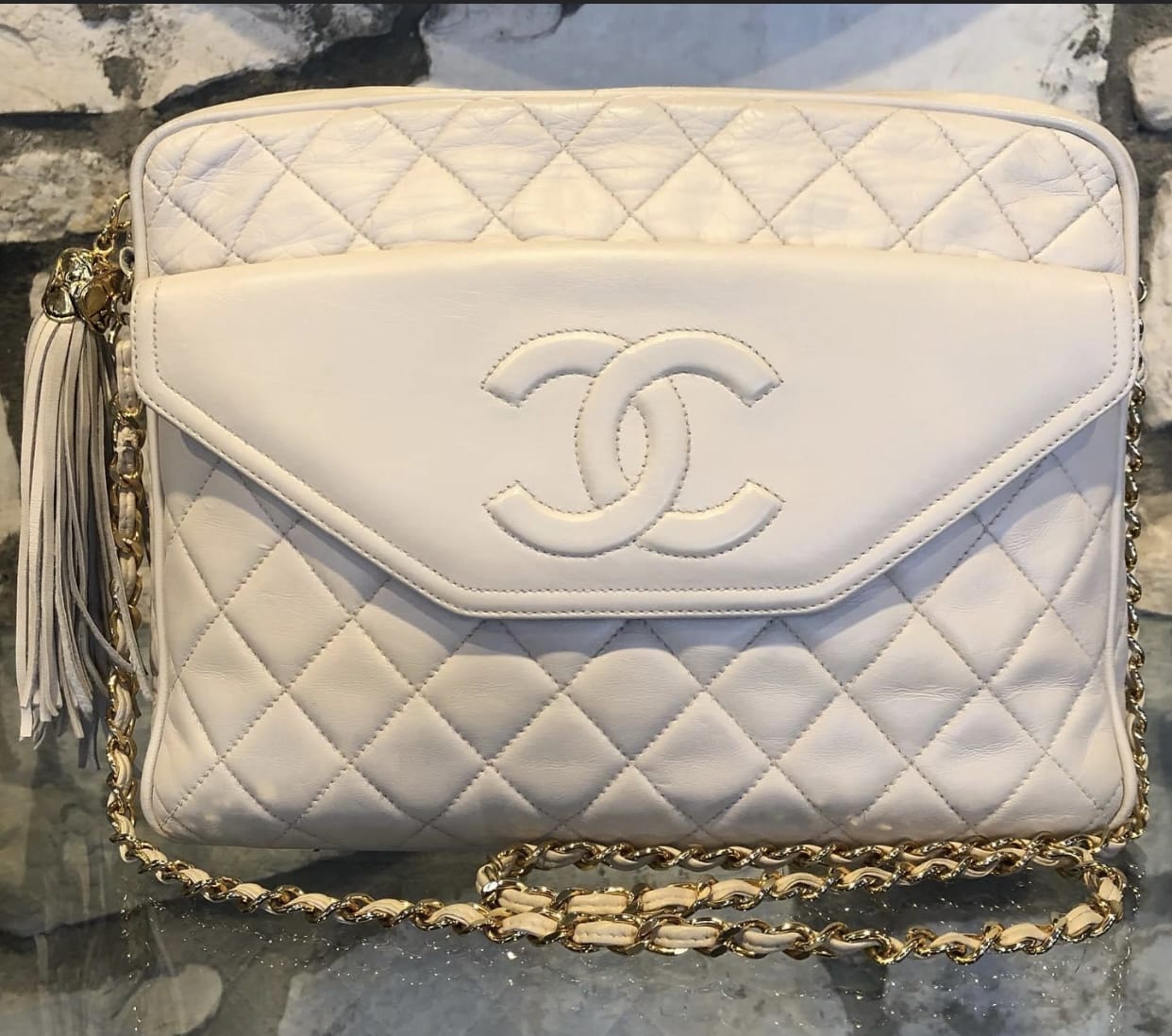 CHANEL Vintage Matelasse Quilted Lambskin Camera Bag - More Than