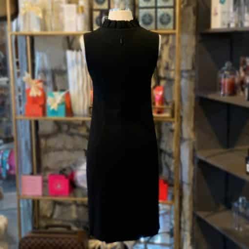FENDI Fleece Wool Ruffle Dress in Black 3