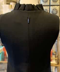FENDI Fleece Wool Ruffle Dress in Black 5