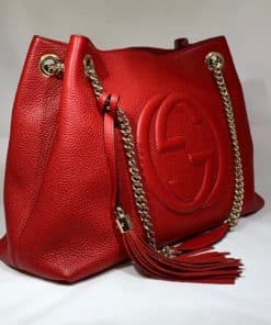 GUCCI Soho Chain Tote in Red 1
