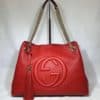 GUCCI Soho Chain Tote in Red