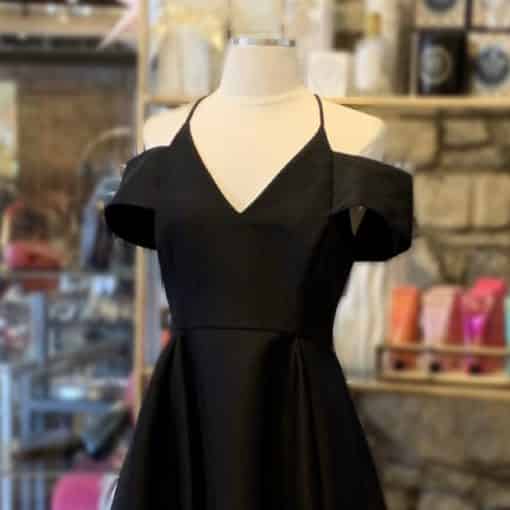HALSTON HERITAGE Fit Flare Cocktail Dress in Black 6
