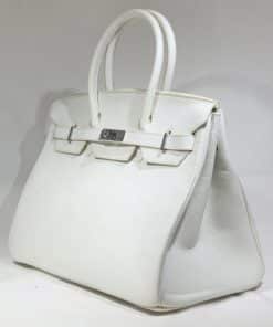 HERMES Birkin 35 in White Clemence Leather 2