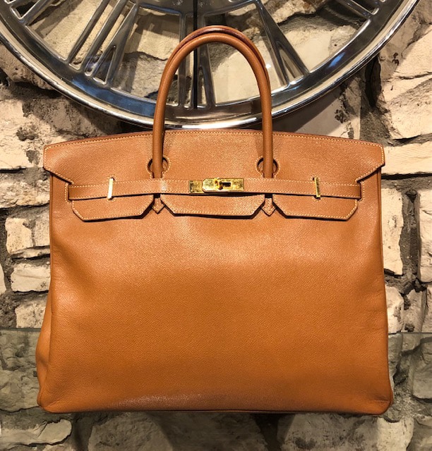 HERMES Birkin 40 Handbag in Gold Togo Leather - More Than You Can