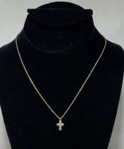 JAMES AVERY 18k Gold Diamond Petite Latin Cross Necklace 2