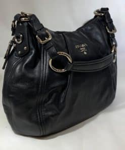 PRADA Sacca Sottospalla Shoulder Bag in Black 3