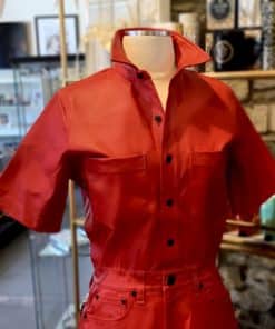RAG BONE Leather Dress in Red 1