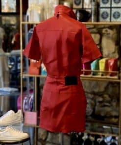 RAG BONE Leather Dress in Red 2