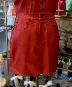 RAG BONE Leather Dress in Red 4
