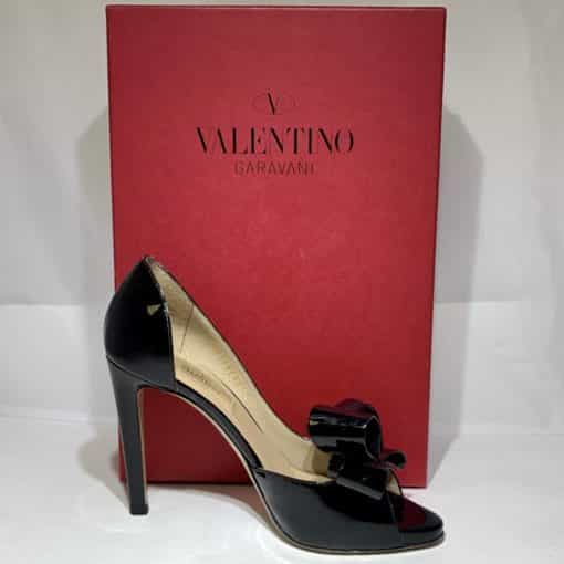 VALENTINO Couture Bow Peep Tow dOrsay Pumps 1