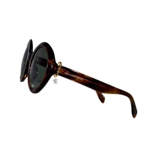 ALEXANDER MCQUEEN AM0002S Round Sunglasses in Brown 1