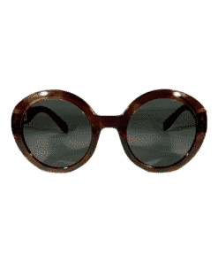 ALEXANDER MCQUEEN AM0002S Round Sunglasses in Brown 2