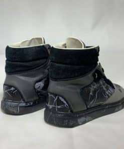 BALENCIAGA Hi Top Sneakers in Black Marble and Gray 2 1
