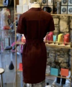 BURBERRY Belted Dress in Burgundy 3