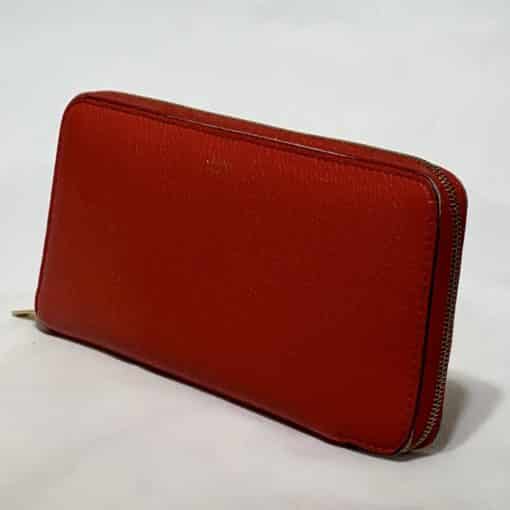 CELINE Zipper Organizer Wallet Coquelicot in Red 2