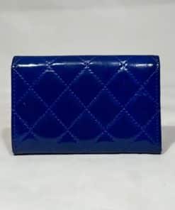 CHANEL Quilted Card Case in Cobalt Blue 3