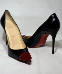CHRISTIAN LOUBOUTIN Geo Spike Pump in Black and Red