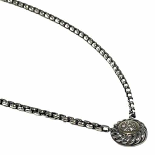 DAVID YURMAN Pave Diamond Cookie Necklace in Sterling Silver amp 18k Gold 2