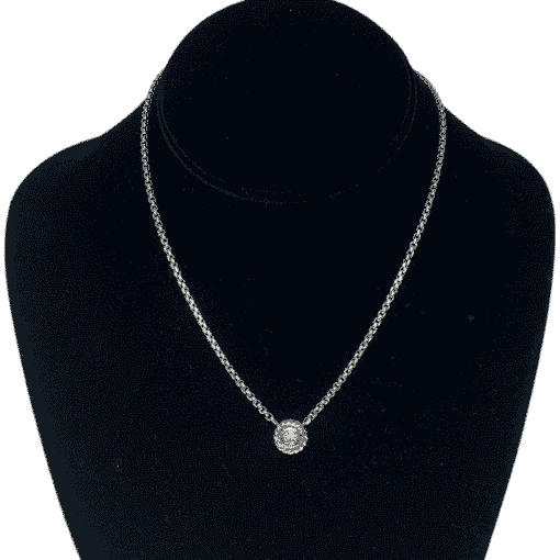 DAVID YURMAN Pave Diamond Cookie Necklace in Sterling Silver amp 18k Gold 3