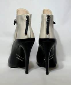 GIORGIO ARMANI Contrast Booties in Black and Ivory 3