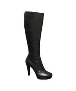 GIORGIO ARMANI Knee High Leather Boots in Black 1