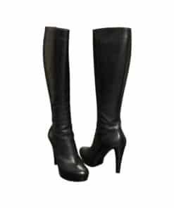 GIORGIO ARMANI Knee High Leather Boots in Black 3
