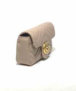 GUCCI GG Marmont Matelasse Super Mini Shoulder Bag in Dusty Rose 3