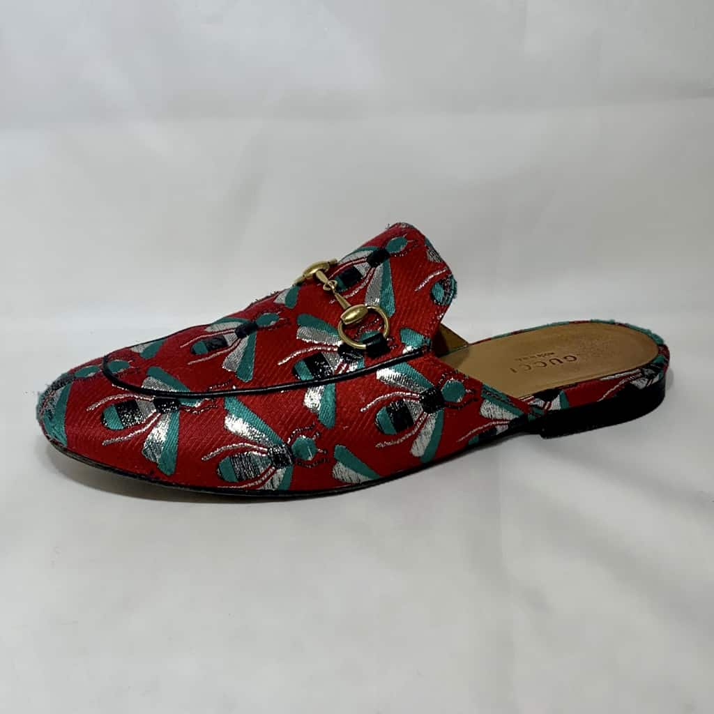 GUCCI Princetown Jacquard Bee Slides 37.5 - More Than You Can Imagine