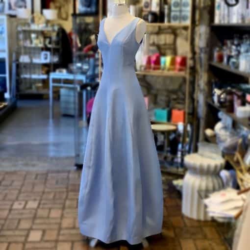 HALSTON Skylark Crystal Belt Gown in Ice Blue 1
