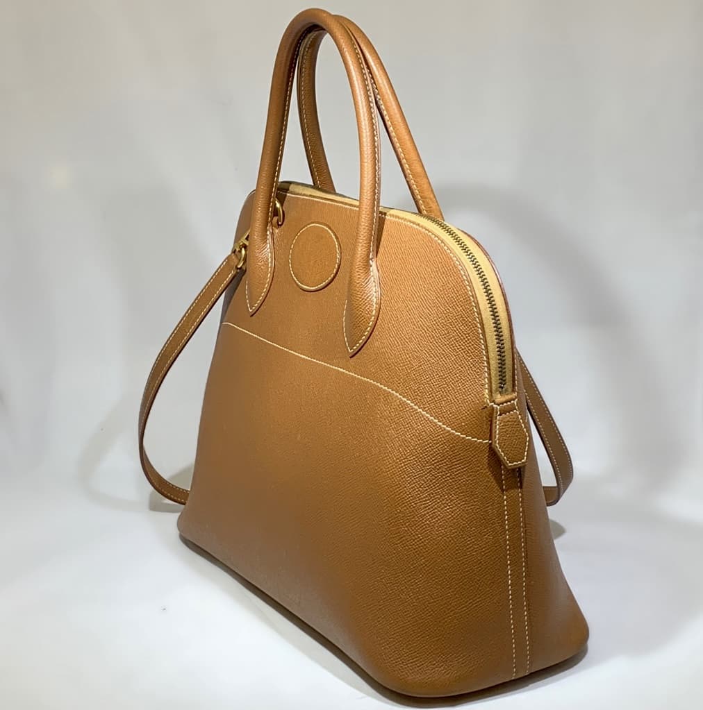 HERMES BOLIDE 35 Clemence leather Gold T Engraving Shoulder bag 500020 –  BRANDSHOP-RESHINE