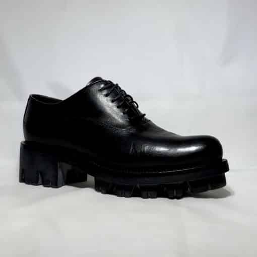 PRADA Lug Sole Lace Up Shoes in Black 1