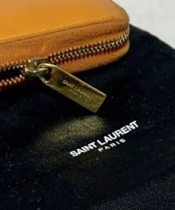 SAINT LAURENT Chyc Zipper Wallet in Orange 1