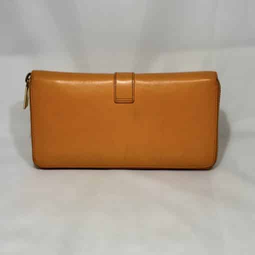 SAINT LAURENT Chyc Zipper Wallet in Orange 6