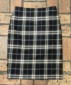 BURBERRY Check Skirt in Black. Gray and Blue 1