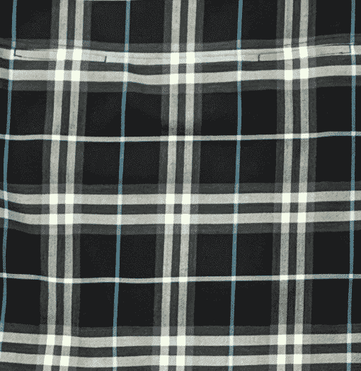BURBERRY Check Skirt in Black. Gray and Blue 2