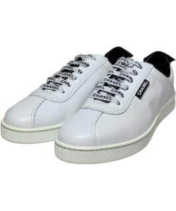 CHANEL CC Leather Sneakers in White (40.5) 9