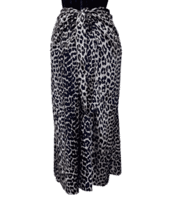 GANNI Leopard Print Sarong Skirt 2 3