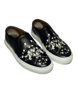 GIVENCHY Mens Floral Slip on Sneakers in Black 1