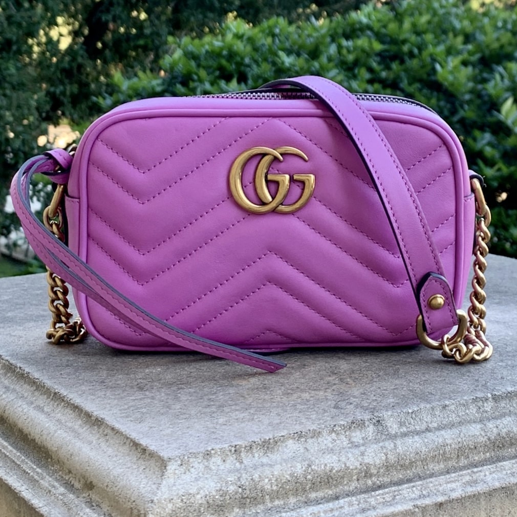GUCCI GG Marmont Matelassé Mini Bag in Pink - More Than You Can Imagine