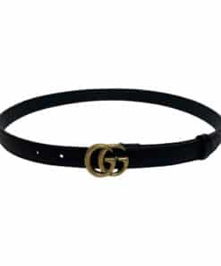 GUCCI GG Marmont Thin Leather Belt in Black 1