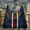GUCCI Jackie O Bouvier Large Shoulder Bag in Navy, Red & White 11